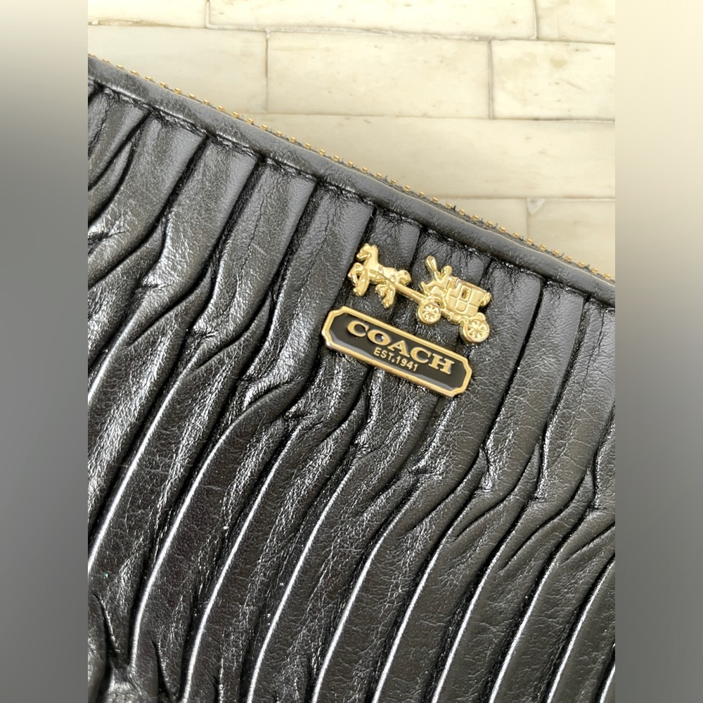 Coach Pleated leather Wallet Coach Madison wallet coach gathered leather wallet